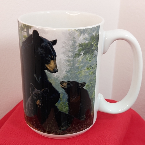 Bear and Cubs Coffee Mug 16 oz NWOT Made in Thailand - Picture 1 of 7